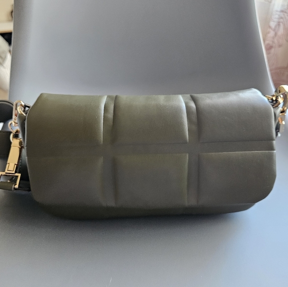 TopShop Green Quilted Shoulder Bag - Picture 3 of 4